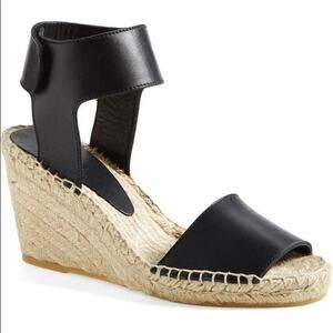 Vince Sophie Leather Espadrille Wedge Sandal Size 8.5